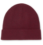 J.Crew - Ribbed Cashmere Beanie - Burgundy