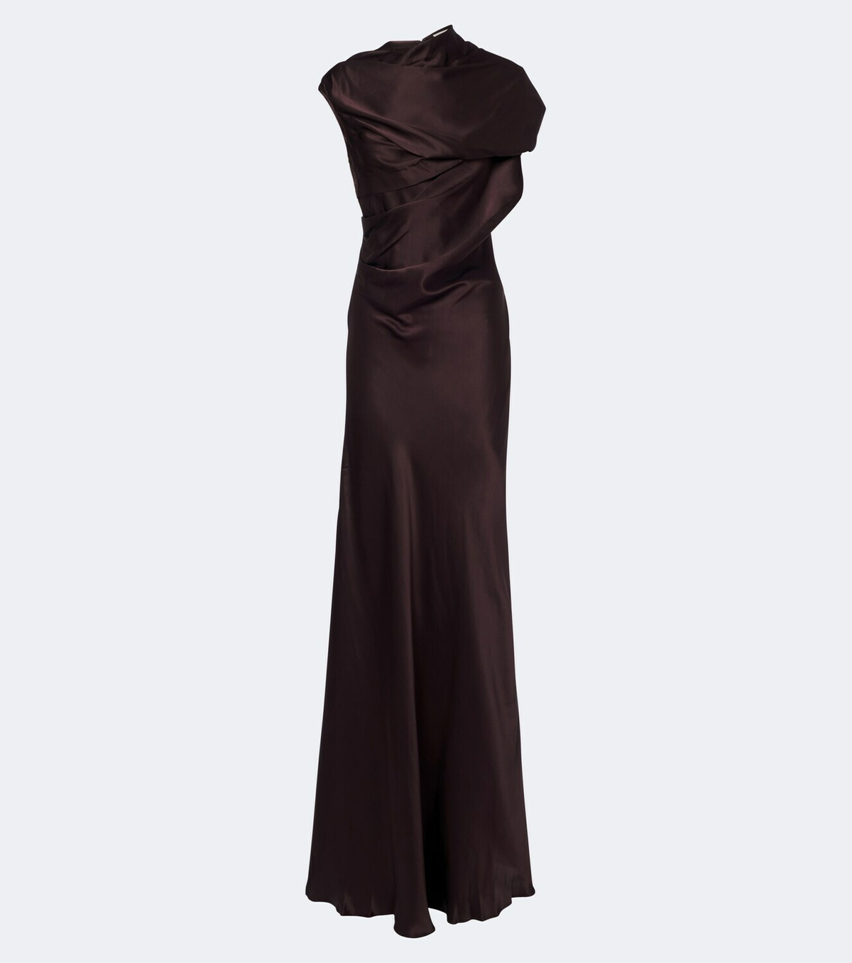 Tove Saige gathered satin gown