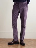 Paul Smith - Slim-Fit Stretch-Cotton Corduroy Suit Trousers - Purple