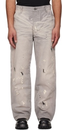 ALEXANDER DIGENOVA Gray Underground Painter Trousers