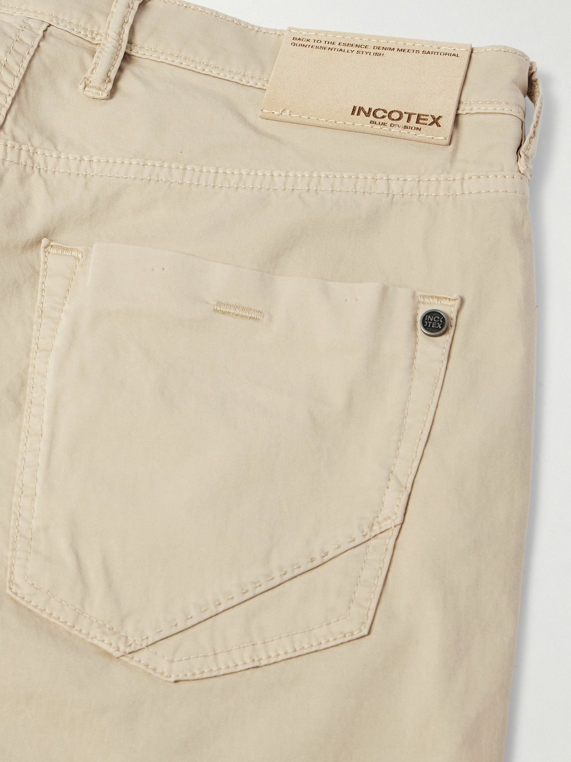 Incotex - Division Straight-Leg Cotton-Blend Shorts - Neutrals