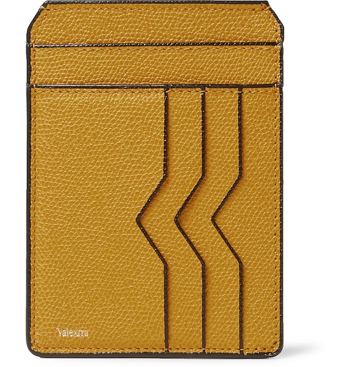 Photo: Valextra - Pebble-Grain Leather Cardholder - Yellow