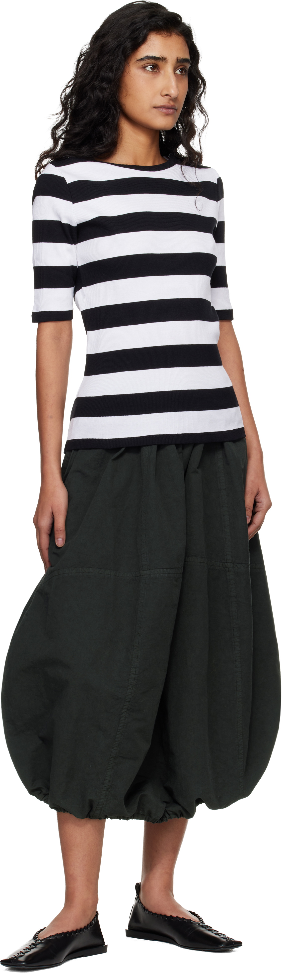YMC Khaki Parachute Midi Skirt