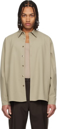LE17SEPTEMBRE Beige Classic Wool-Blend Shirt