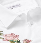 Alexander McQueen - Slim-Fit Embroidered Cotton-Poplin Shirt - Men - White