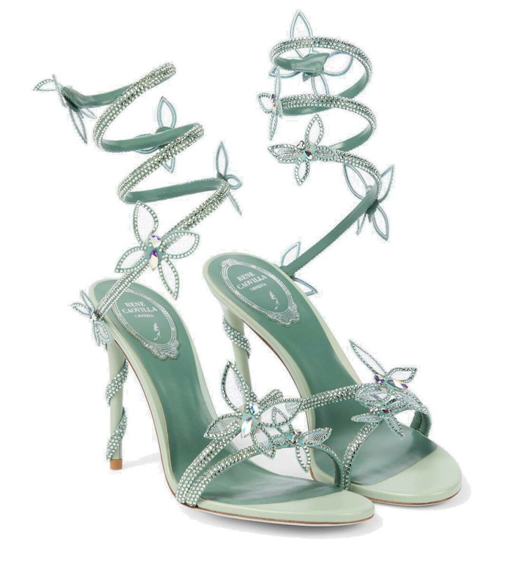 Photo: Rene Caovilla Margot embellished satin sandals