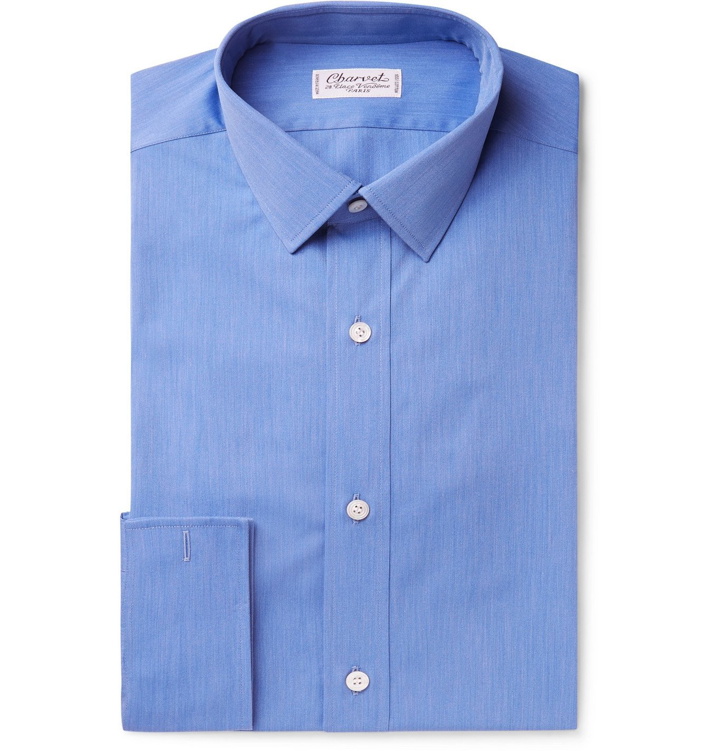 Photo: CHARVET - Blue Cotton-Poplin Shirt - Blue