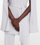 Safiyaa Harper caped stretch-jersey top