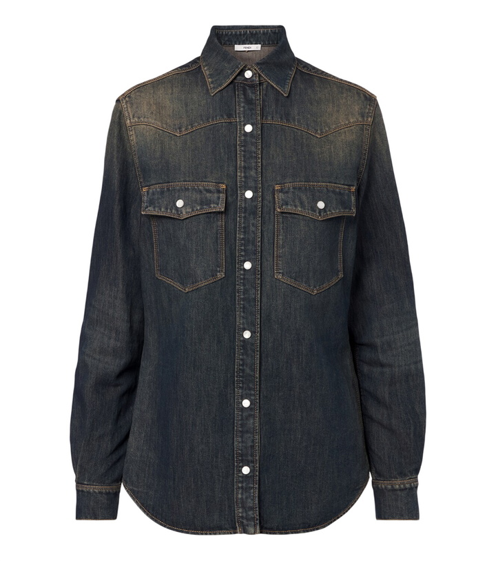 Photo: Fendi Cotton-blend denim shirt