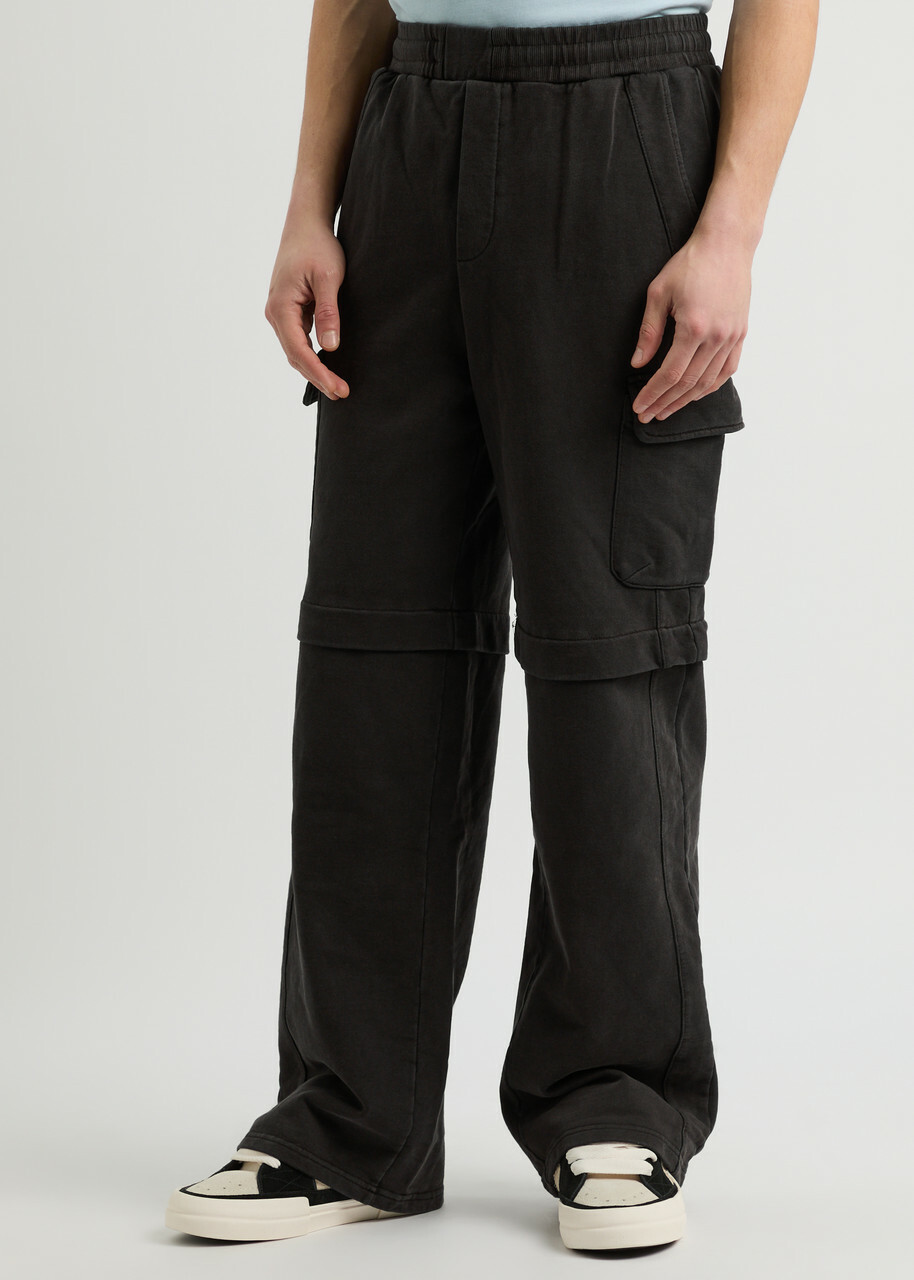 Daily Paper Straight-leg Cotton Cargo Sweatpants Black