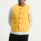 Drake's Men's x Nanga Quilted Vest in Mustard