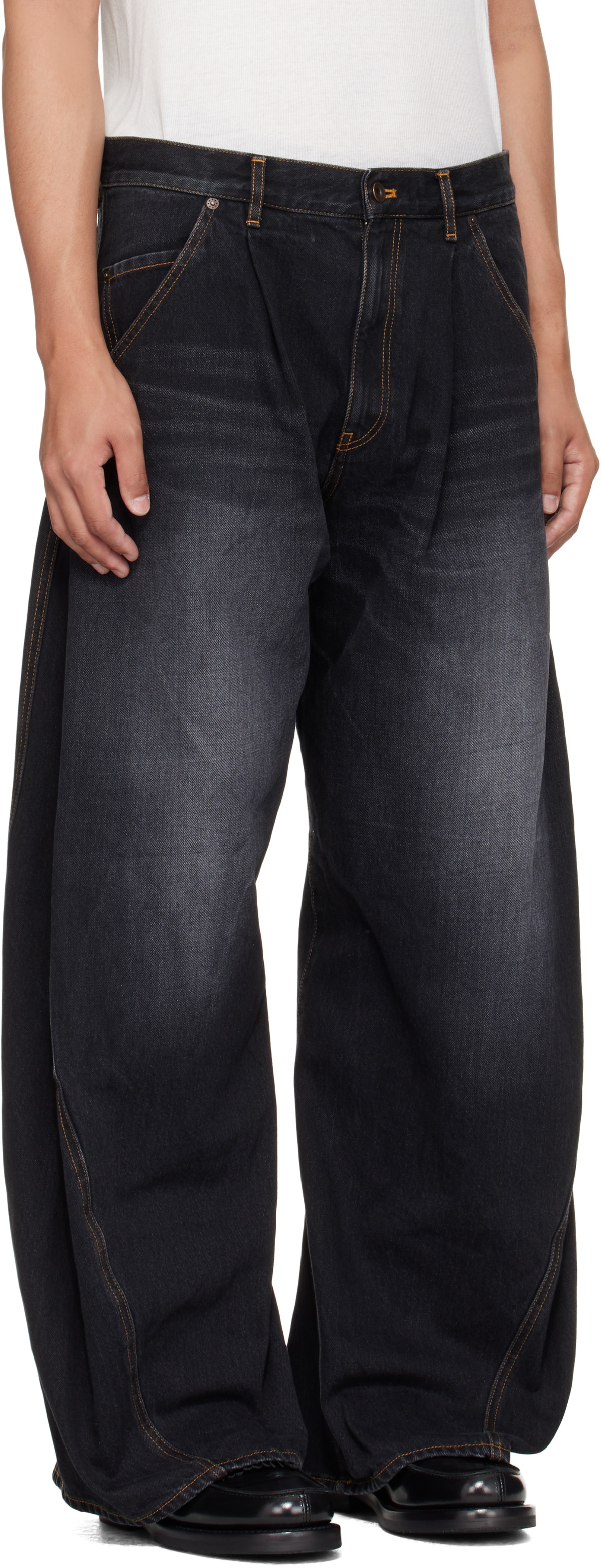 Khoki Black 3D Cuttin Denim Jeans