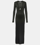 Area Star Stud jersey maxi dress