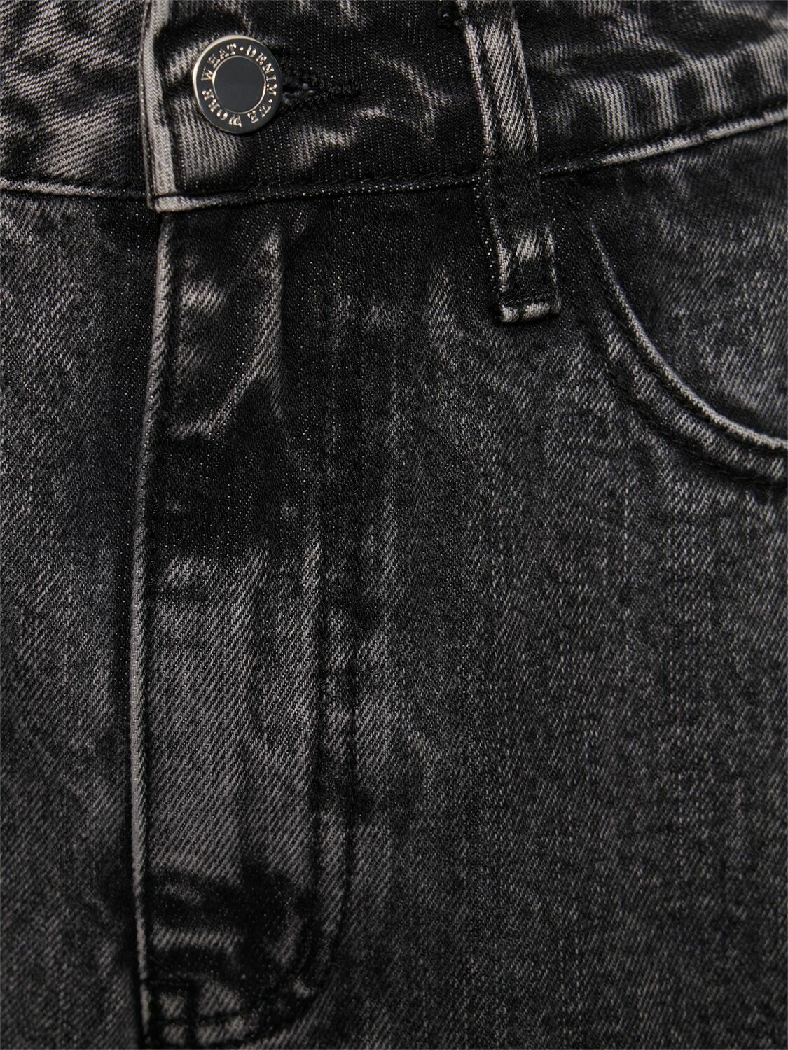 WEWOREWHAT High Rise Relaxed Straight Denim Jeans