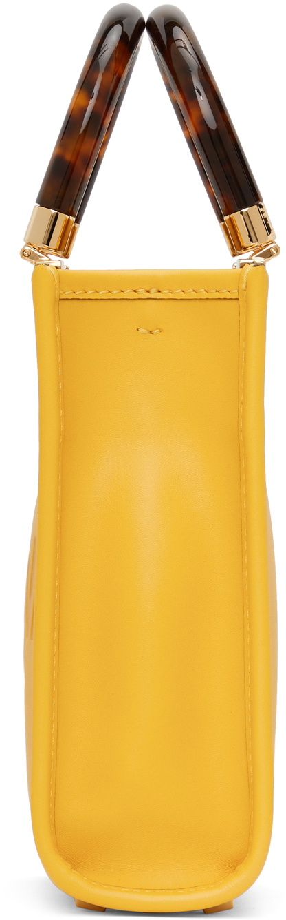 Fendi Yellow Mini Sunshine Shopper Shoulder Bag