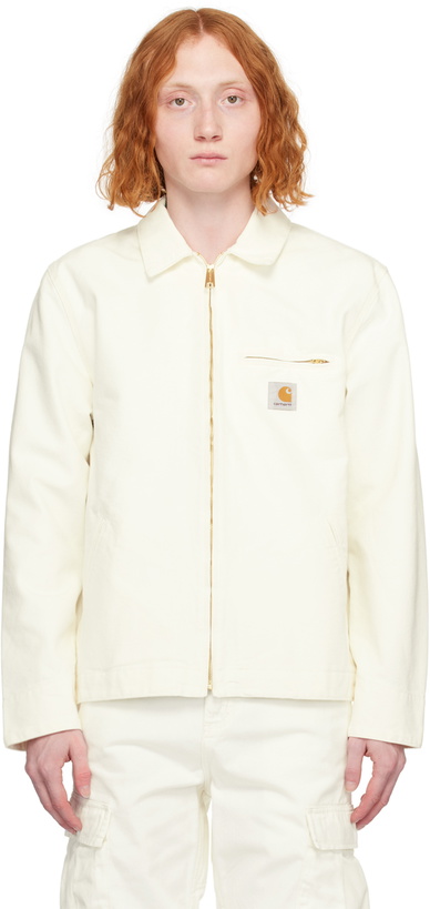 Photo: Carhartt Work In Progress White Detroit Jacket