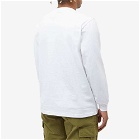 Maharishi Men's MILTYPE Embroidery Long Sleeve Pocket T-Shirt in White