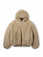 Fear of God - Alpaca and Cotton-Blend Hooded Bomber Jacket - Brown
