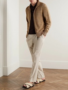 Inis Meáin - Washed-Linen Zip-Up Cardigan - Brown