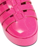 Loewe Glitter patent leather platform sandals