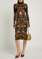 Alice + Olivia Delora Floral-print Jersey Midi Dress Multicoloured 1