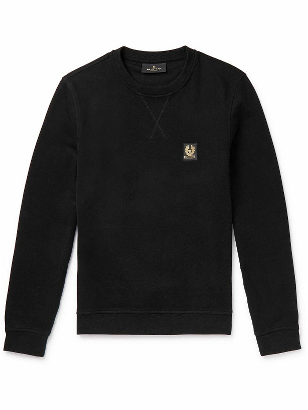 Photo: Belstaff - Logo-Appliquéd Garment-Dyed Cotton-Jersey Sweatshirt - Black