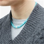 Timeless Pearly Men's Single Beaded Necklace in Blue