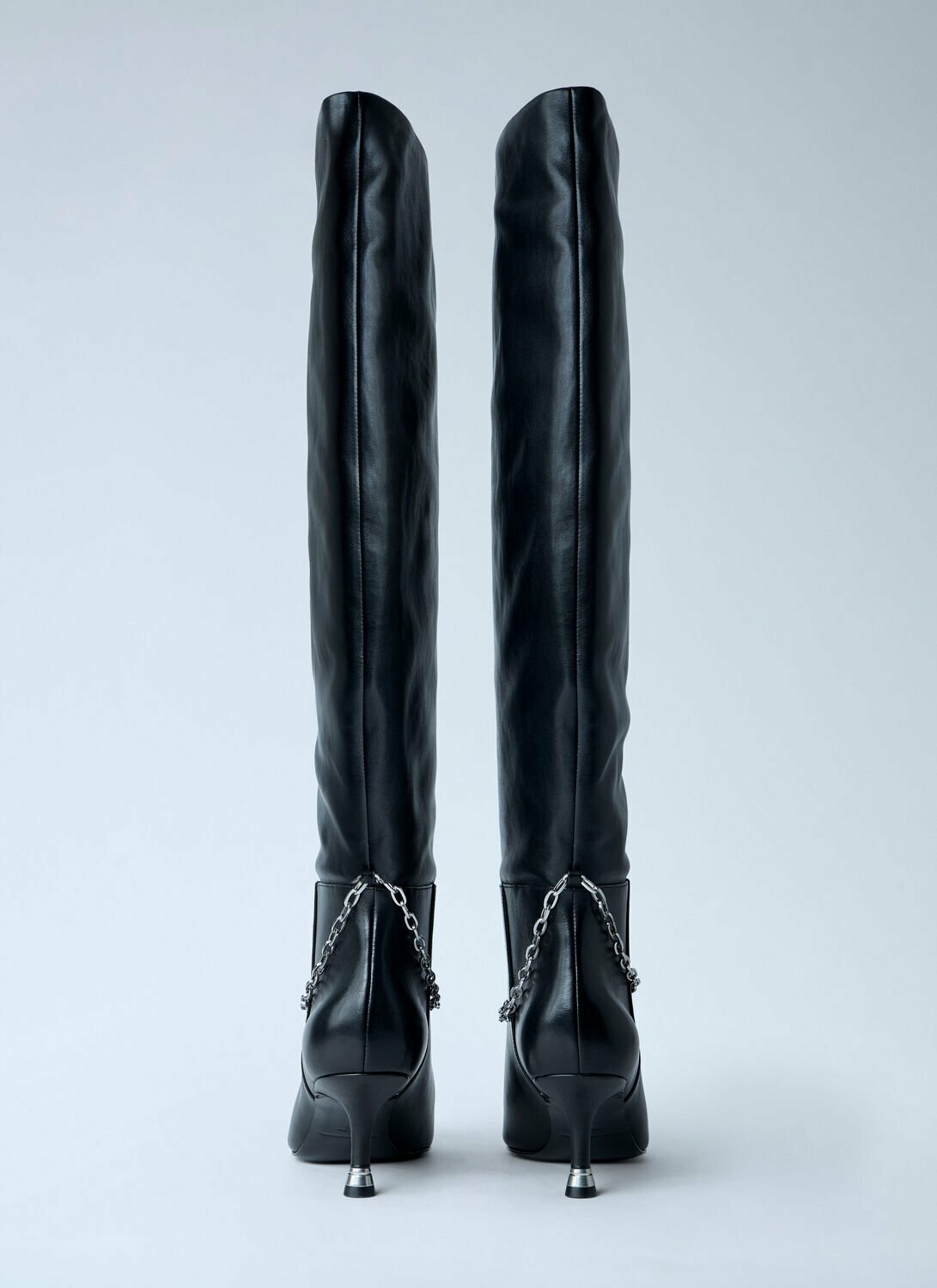 Alexander Wang Chain Detail Knee-High Leather Boots