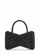 MACH & MACH - Bow Shape Glitter Top Handle Bag