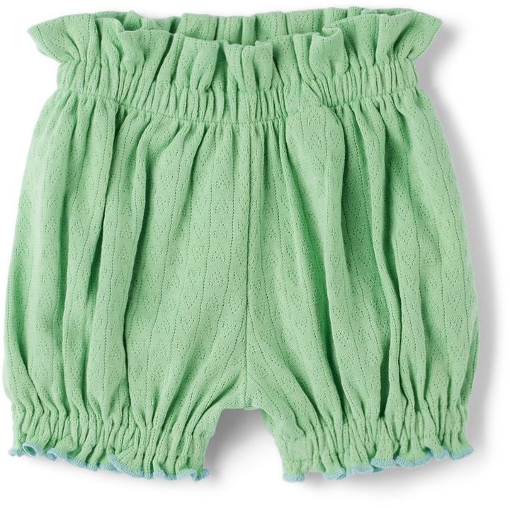 Photo: Misha & Puff Baby Green Hearts Bubble Shorts