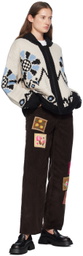 Anna Sui Black & Blue Bloomsbury Cardigan