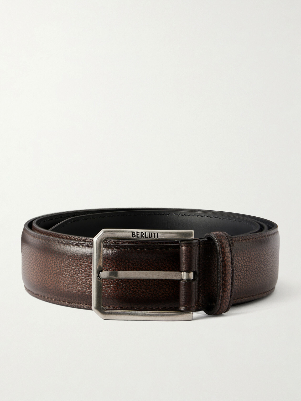 Berluti - 3cm Full-Grain Venezia Softy Leather Belt - Brown