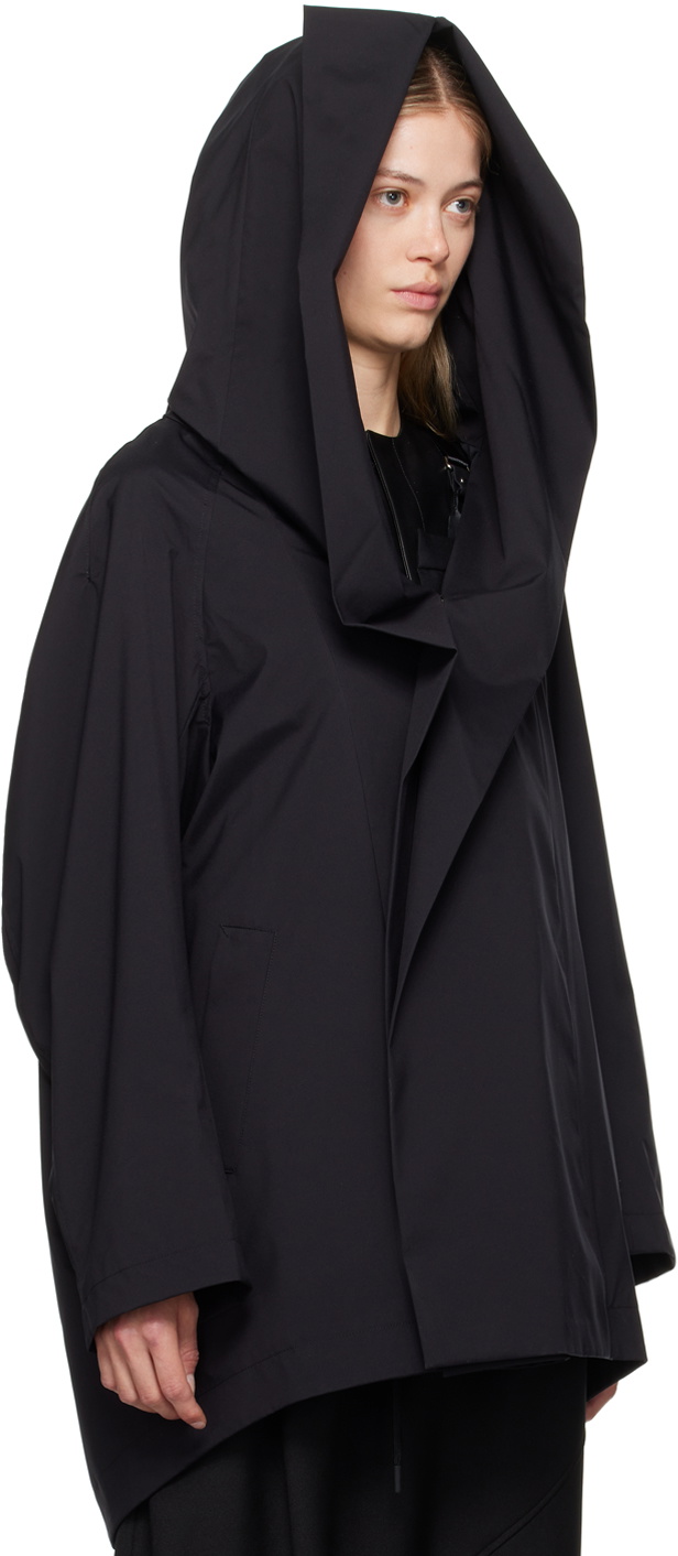 YOHJI YAMAMOTO Black R-Hooded Jacket