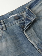 John Elliott - Wyatt Straight-Leg Distressed Paint-Splattered Jeans - Blue
