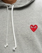 Comme Des Garçons Play Sweatshirt Red Emblem Knit Grey Hoodies