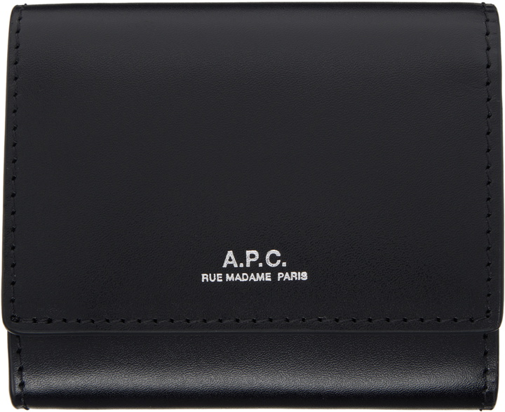 Photo: A.P.C. Black Louis Small Compact Wallet