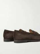 Brunello Cucinelli - Horsebit-Embellished Suede Loafers - Brown
