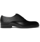 Hugo Boss - Stanford Smooth and Textured-Leather Oxford Shoes - Black