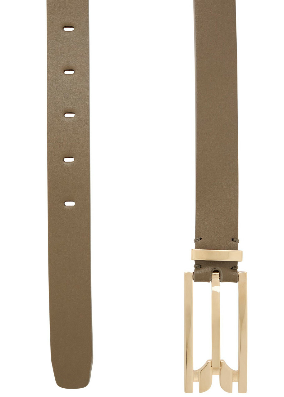 Victoria Beckham Dorian Leather Belt Brown