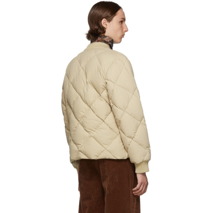 Dries Van Noten Beige Down Venice Bomber Jacket Dries Van Noten