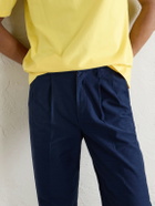 Aimé Leon Dore - Straight-Leg Pleated Cotton Trousers - Blue
