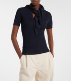 Max Mara Scarf-detail knitted top