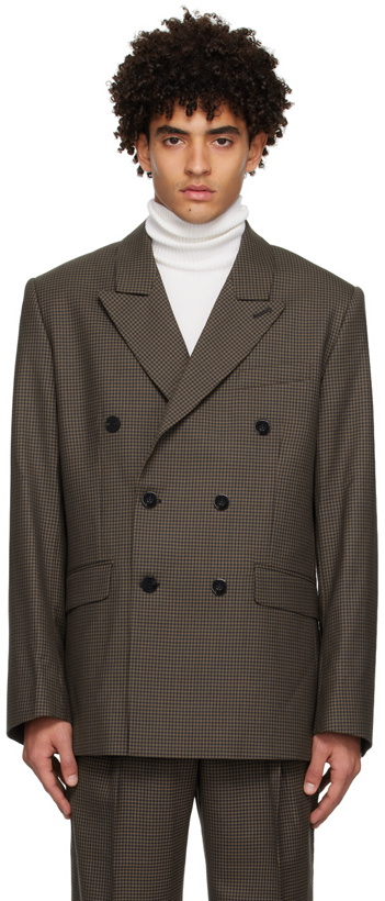 Photo: Ernest W. Baker Brown Double-Breasted Blazer