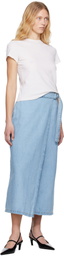 Levi's Blue Column Wrap Denim Maxi Skirt