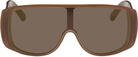 MM6 Maison Margiela Brown Mask Sunglasses
