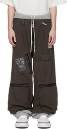 Maison MIHARA YASUHIRO Brown Sweat Pants Combined Flight Cargo Pants