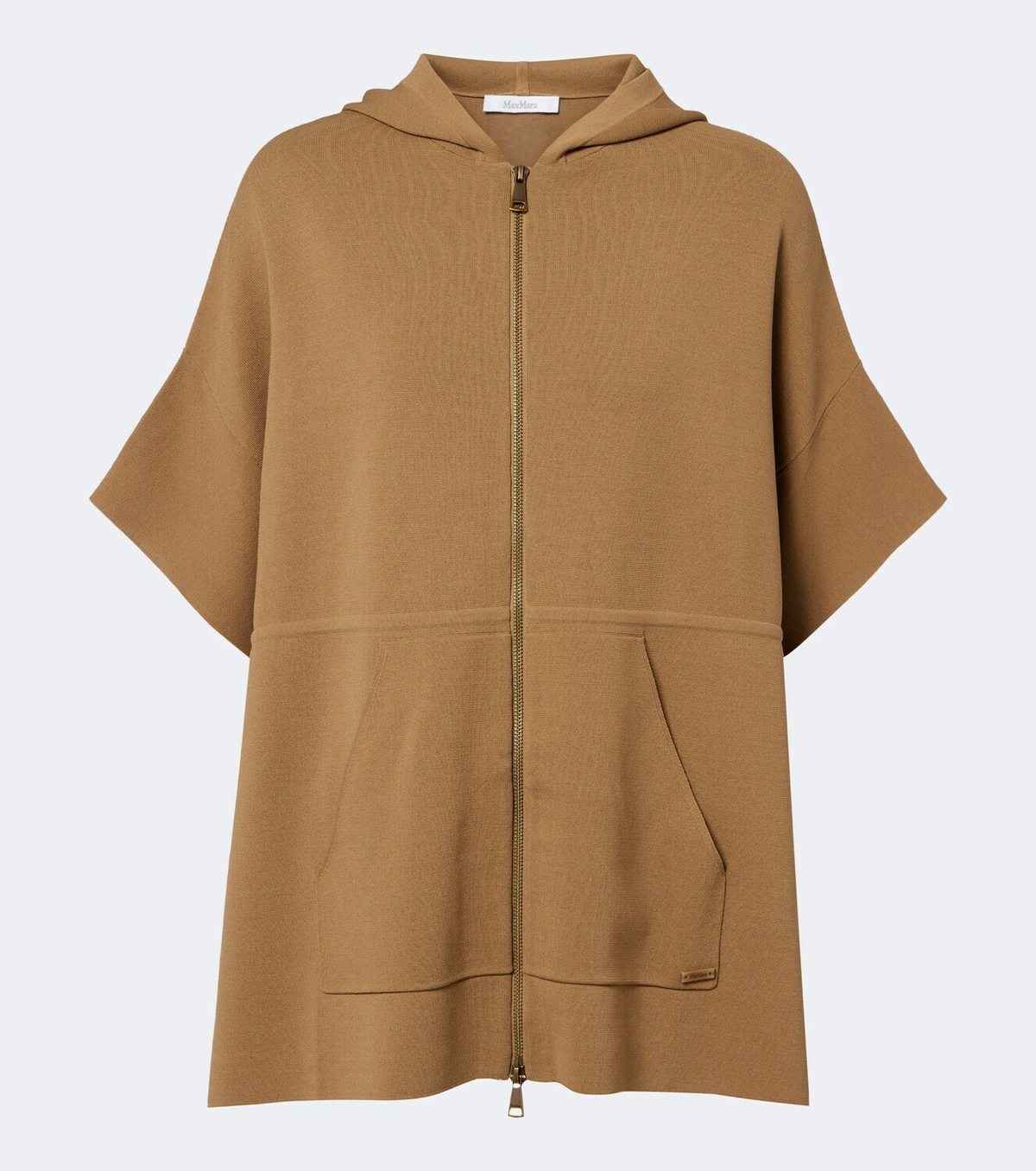 Max Mara Hooded knitted poncho