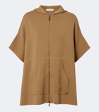 Max Mara Hooded knitted poncho