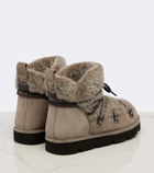 Brunello Cucinelli Shearling and suede snow boots