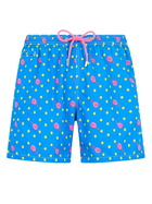 MC2 Saint Barth Man Lightweight Fabric Swim-shorts Lighting Micro Fantasy With Padel Print